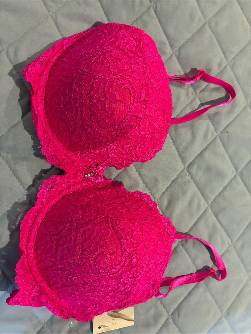 Hot Pink smart and sexy 36C Lace Push-Up Bra - Women's Intimates